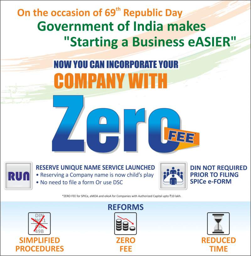 Highlights on Zero Government Fees for Company Registration